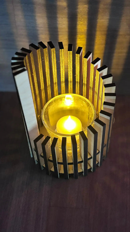 Skimrande Ljuslykta i Trä  – Skapa Magi i Varje Rum! ✨ 3dprintguru.se